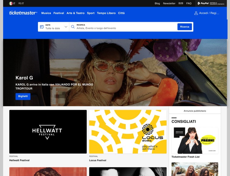 Homepage prima